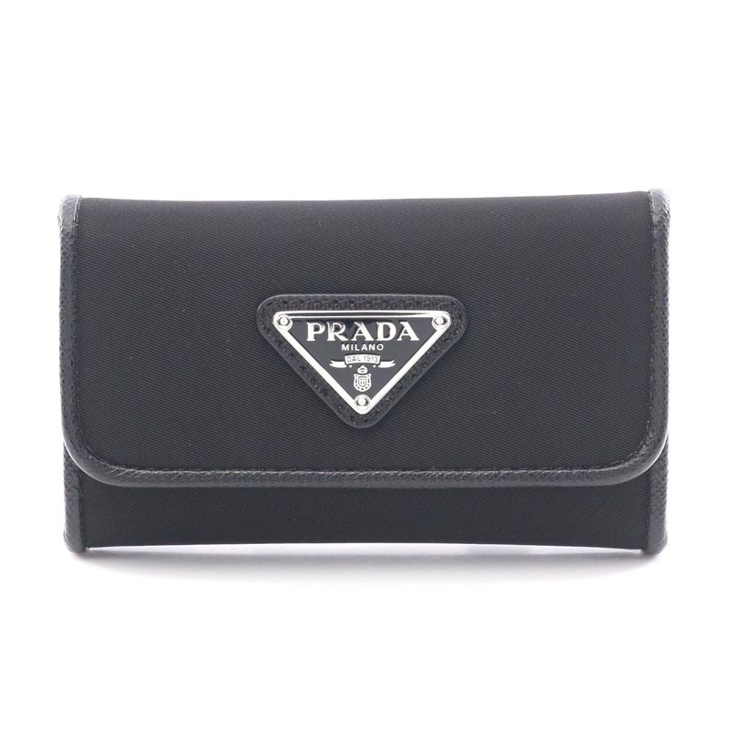 Prada Nylon Saffiano Leather Key Case